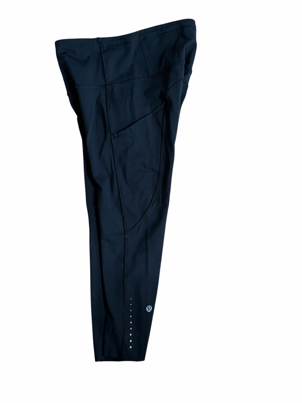 Lululemon Leggings Size 4 Black Side Pockets Cropped Running Workout Yoga Pants